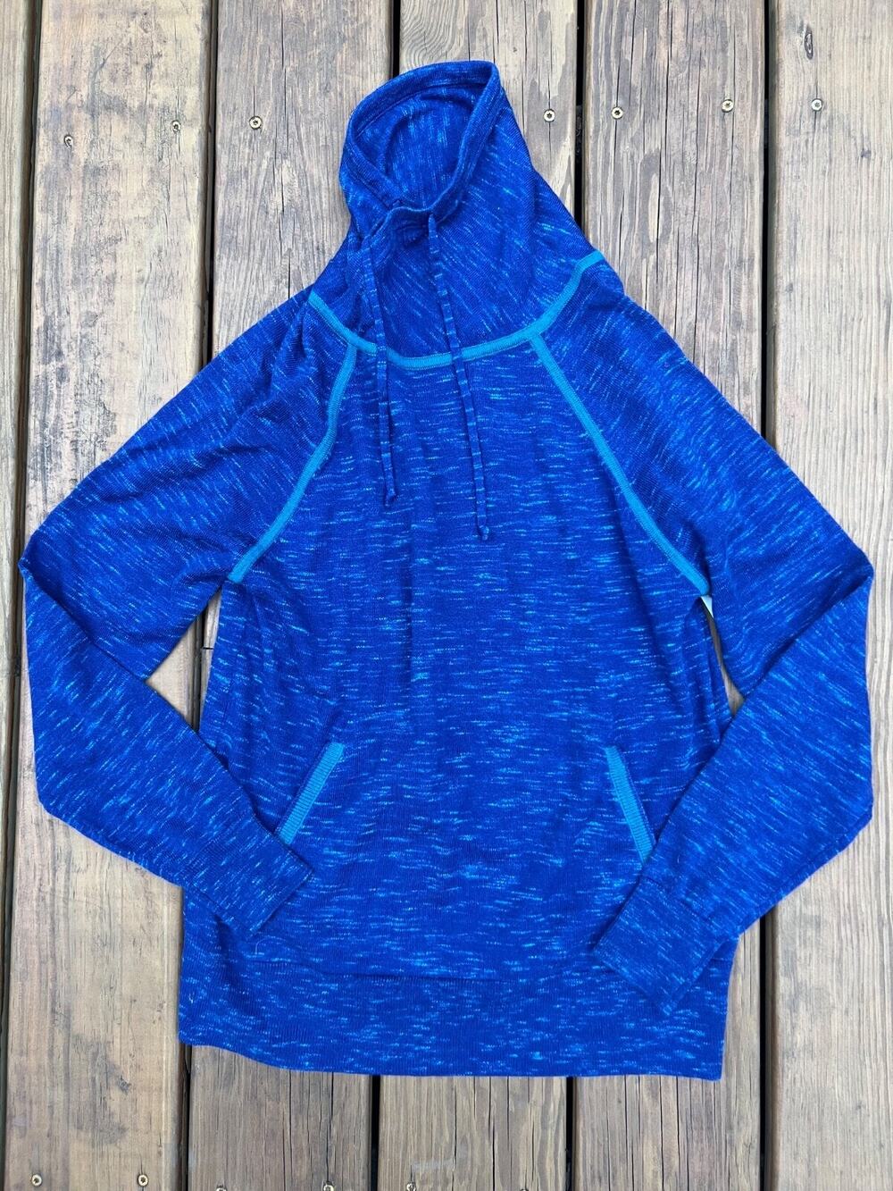 Essex Classics Long Sleeve Cowl Neck Blue Sweater (Women's XS) - MSRP $150